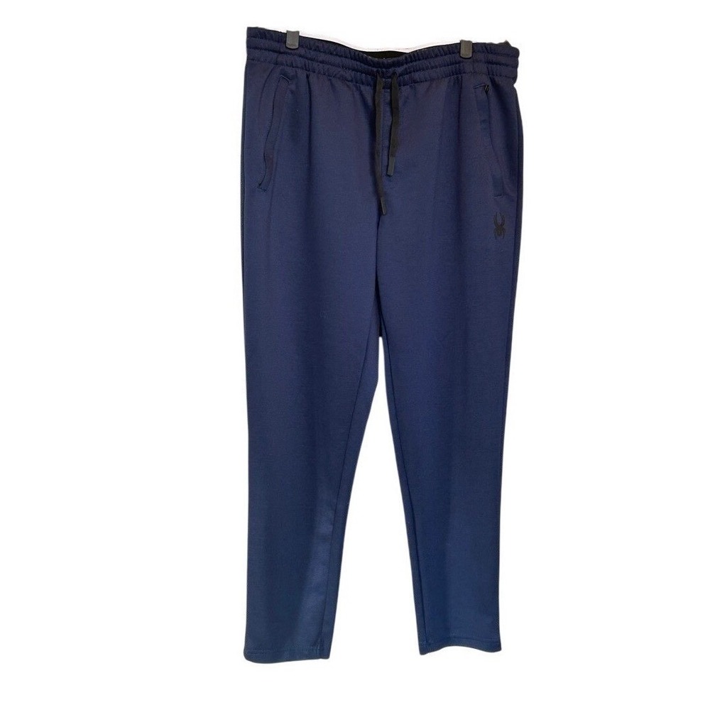 Spyder Men's Navy Blue Jogger Sweatpants proWeb Logo‎ Casual Athletic Size L
